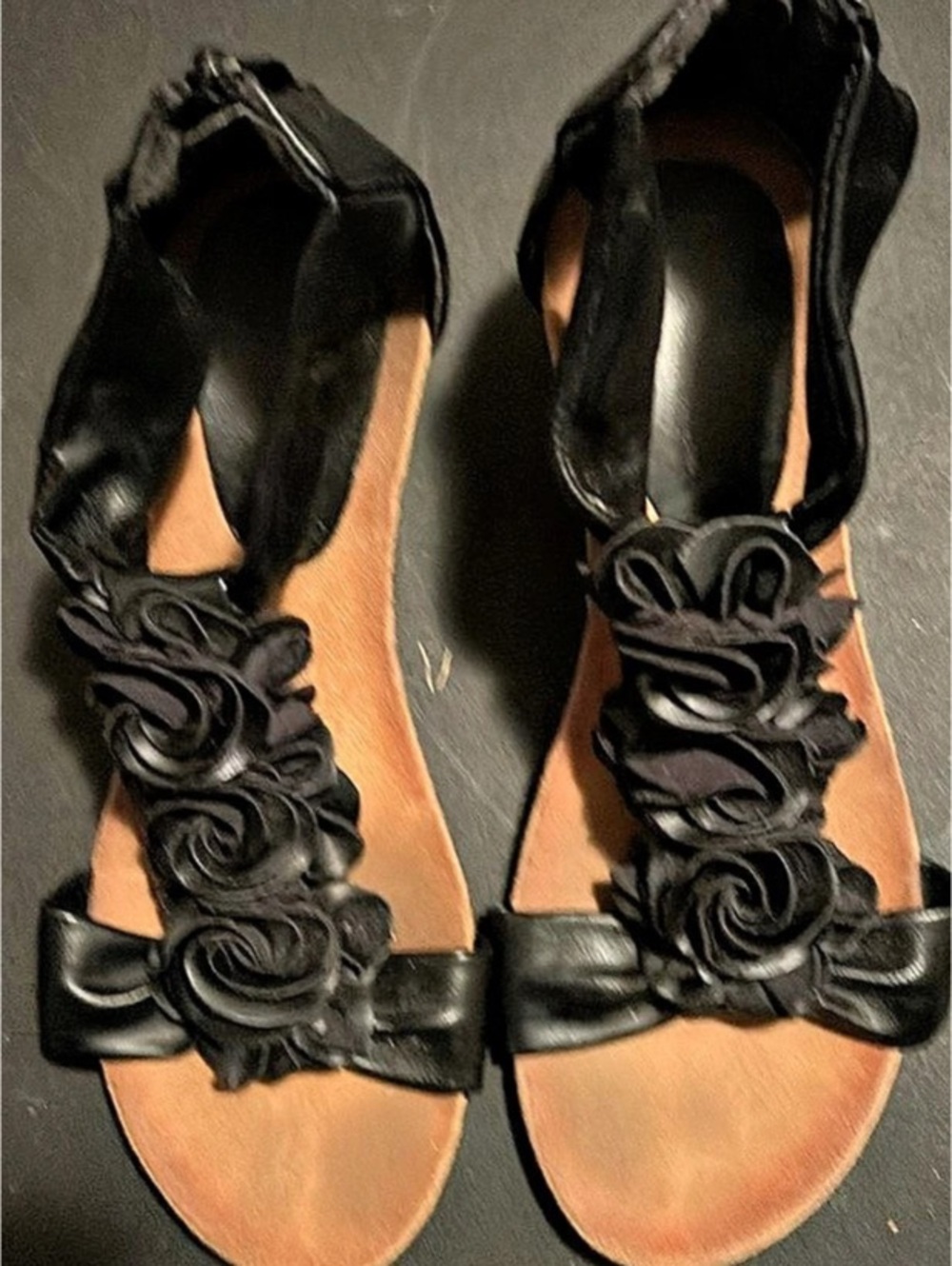 Patrizia by Spring Step Harlequin Wedge Sandal Black & Brown EU 38